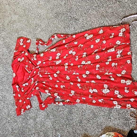 STUNNING INDIGO ROSE FLORAL MAXI PRAIRIE DRESS - Picture 3 of 10